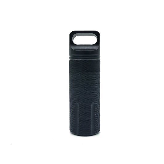 Black Aluminum Camping Tea Storage Canister