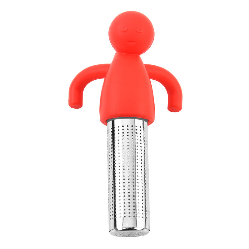 Red Figure-Shaped Tea Infuser