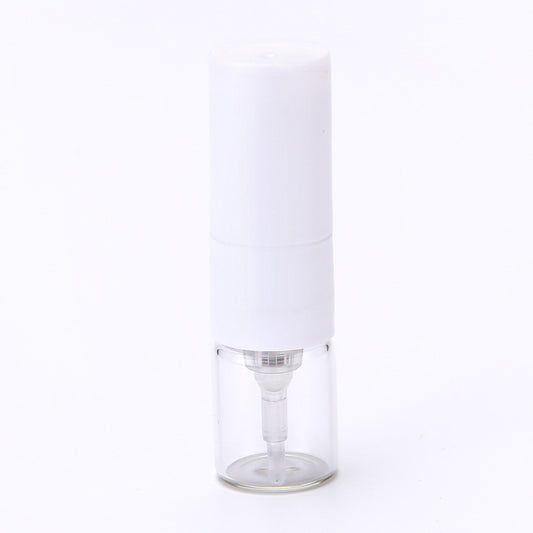 White Refillable Mini Perfume Atomizer, 1 ml